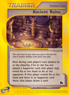 Ancient Ruins card (Skyridge 119) with Zapdos in the artwork
