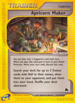 Apricorn Maker card (Skyridge 121) with Sunkern in the artwork