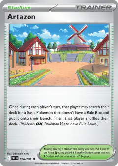 Artazon card (Paldean Fates 76) with Sunflora in the artwork