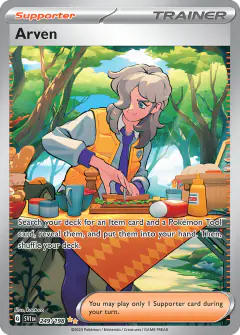 Arven card (Scarlet & Violet Base 249) with Mabosstiff in the artwork