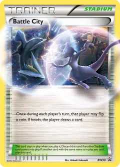 Battle City card (BW Black Star Promos 39) with Mewtwo in the artwork