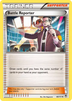 Battle Reporter card (Furious Fists 88) with Patrat in the artwork