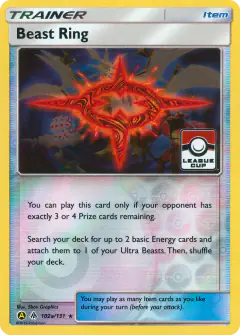 Beast Ring card (Forbidden Light 102a) with Ultra Necrozma in the artwork