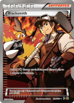Blacksmith card (Flashfire 88a) with Emboar in the artwork
