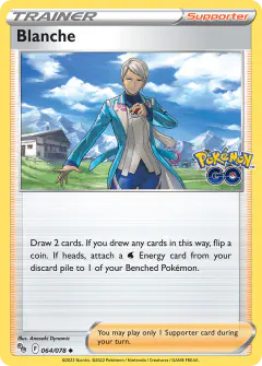 Blanche card (Pokémon GO 64) with Articuno in the artwork