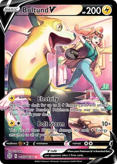 Boltund V card (Brilliant Stars Trainer Gallery TG13) with Sonia in the artwork