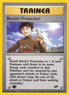 Brock's Protection card (Gym Challenge 101) with Onix in the artwork