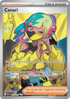 Canari card (Ascended Heroes 257) with Eelekross in the artwork