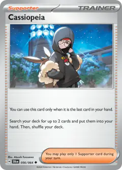 Cassiopeia card (Shrouded Fable 56) with Eevee in the artwork
