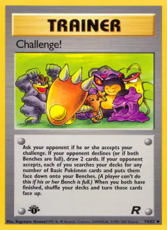 Challenge! card (Team Rocket 74) with Arbok in the artwork