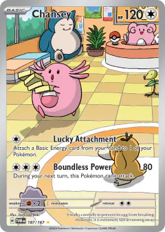 Chansey card (Twilight Masquerade 187) with Psyduck in the artwork