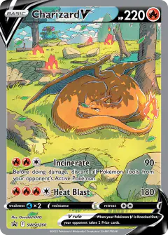 Charizard V card (SWSH Black Star Promos 260) with Venusaur in the artwork
