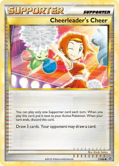Cheerleader's Cheer card (HS—Unleashed 71) with Beldum in the artwork