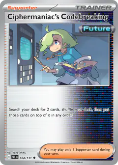 Ciphermaniac's Codebreaking card (Prismatic Evolutions 104) with Miraidon in the artwork