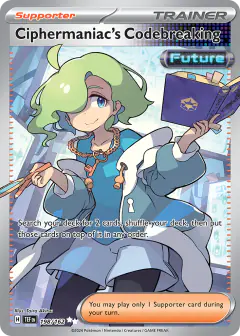 Ciphermaniac's Codebreaking card (Temporal Forces 198) with Miraidon in the artwork