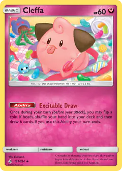 Cleffa card (Unbroken Bonds 131) with Swablu in the artwork