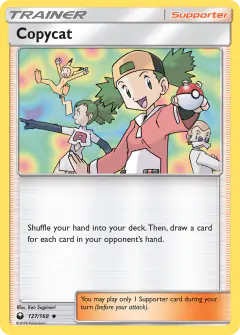 Copycat card (Celestial Storm 127) with Pikachu in the artwork