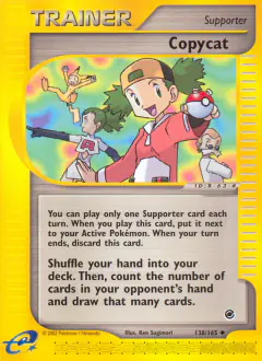 Copycat card (Expedition Base Set 138) with Pikachu in the artwork