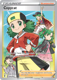 Copycat card (Evolving Skies 200) with Rose in the artwork