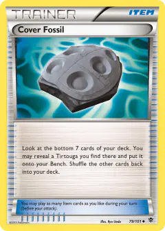 Cover Fossil card (Plasma Blast 79) with Tirtouga in the artwork