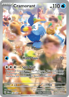 Cramorant card (Twilight Masquerade 176) with Capsakid in the artwork