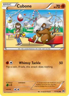 Cubone card (BREAKthrough 77) with Pikachu in the artwork