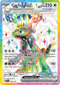 Cyclizar ex card (Surging Sparks 228) with Terapagos in the artwork