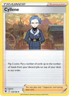 Cyllene card (Astral Radiance 138) with Galarian Weezing in the artwork