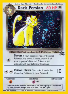 Dark Persian card (Wizards Black Star Promos 17) with Giovanni in the artwork