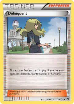 Deliquent card (BREAKpoint 98) with Minun in the artwork