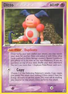 Ditto card (Delta Species 38) with Mr. Mime in the artwork