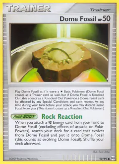 Dome Fossil card (Arceus 92) with Kabuto in the artwork