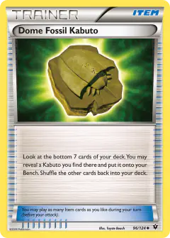 Dome Fossil Kabuto card (Fates Collide 96) with Kabuto in the artwork