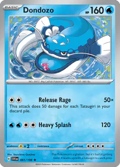 Dondozo card (Scarlet & Violet Base 61) with Tatsugiri in the artwork