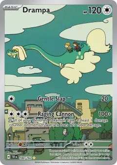 Drampa card (Temporal Forces 184) with Butterfree in the artwork