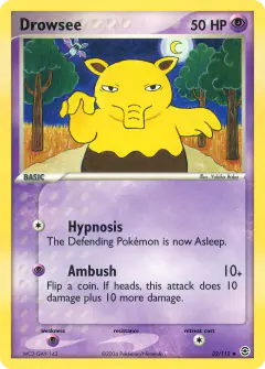 Drowzee card (FireRed & LeafGreen 32) with Zubat in the artwork