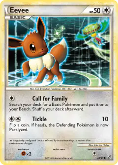 Eevee card (HS—Undaunted 48) with Carnivine in the artwork