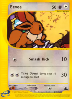 Eevee card (Skyridge 54) with Fearow in the artwork