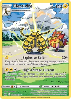 Electivire card (Crown Zenith Galarian Gallery GG08) with Magmortar in the artwork