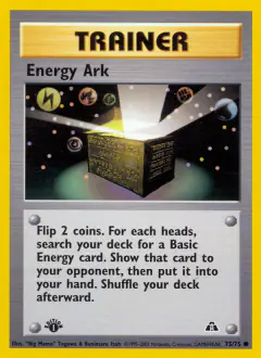 Energy Ark card (Neo Discovery 75) with Unown in the artwork
