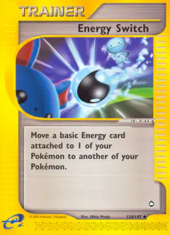 Energy Switch card (Aquapolis 120) with Wooper in the artwork