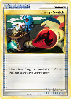 Energy Switch card (HeartGold & SoulSilver Base 91) with Wobbuffet in the artwork