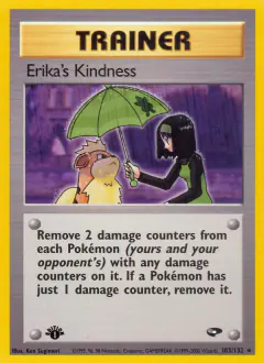 Erika's Kindness card (Gym Challenge 103) with Growlithe in the artwork