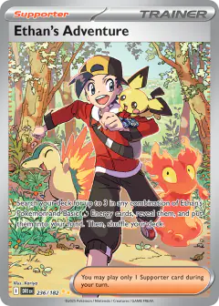 Ethan's Adventure card (Destined Rivals 236) with Cyndaquil in the artwork