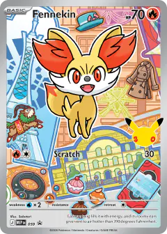 Fennekin card (Mega Evolution Black Star Promos 59) with Zigzagoon in the artwork
