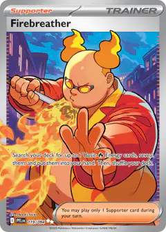 Firebreather card (Phantasmal Flames 119) with Magmar in the artwork