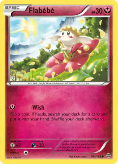 Flabébé card (BREAKthrough 101) with Mega Mewtwo X in the artwork
