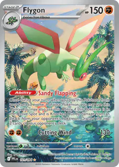 Flygon card (Phantasmal Flames 101) with Vibrava in the artwork