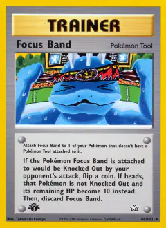 Focus Band card (Neo Genesis 86) with Machop in the artwork