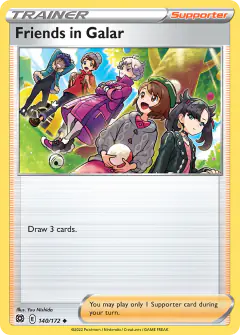 Friends in Galar card (Brilliant Stars 140) with Bede in the artwork